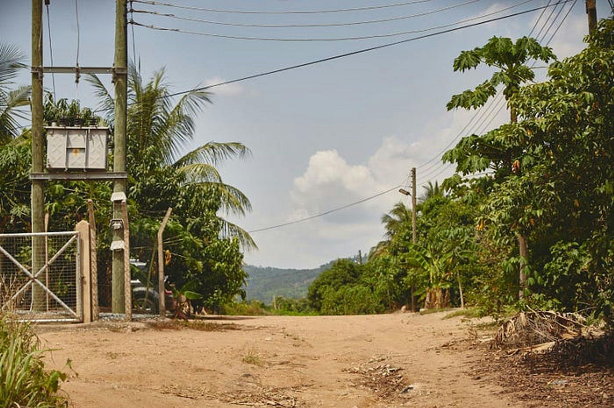 An area in Accra, Ghana where we are using PowerWatch to measure grid reliability. Distribution transformers and lines stand out in the landscape. While access to electricity remains a focus for many areas, the reliability of the service connection is critically important for increasing welfare but is often not measured with sufficient resolution (Photo credit: Daniel Essuah).