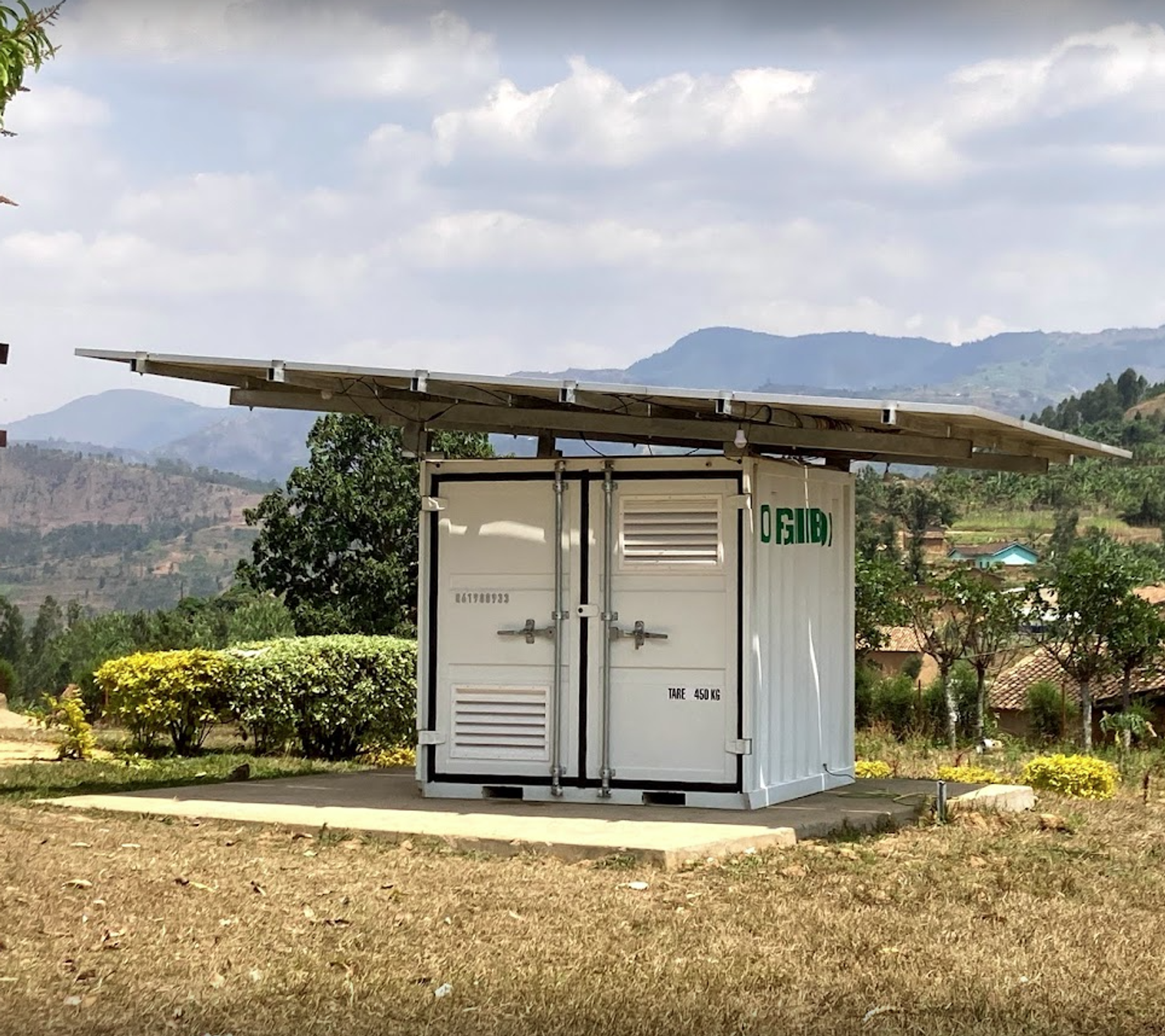 OffGridBox, a stand-alone power system, supplies power for a handful of health clinics in Rwanda through a partnership with the Ministry of Health. A PowerWatch device is also plugged in directly at the Box. (Photo credit: Samuel Miles)